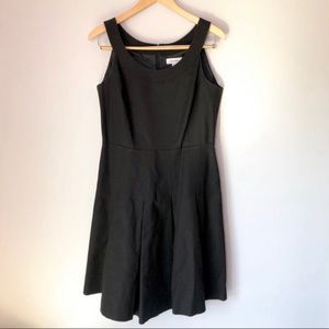 Calvin Klein Black Pleated Shift Dress
